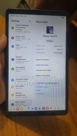 Samsung Galaxy A9 Tablet Used