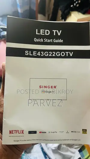 SINGER 43" Google TV – 4K HDR, Dolby Audio, Built-in Chromecast