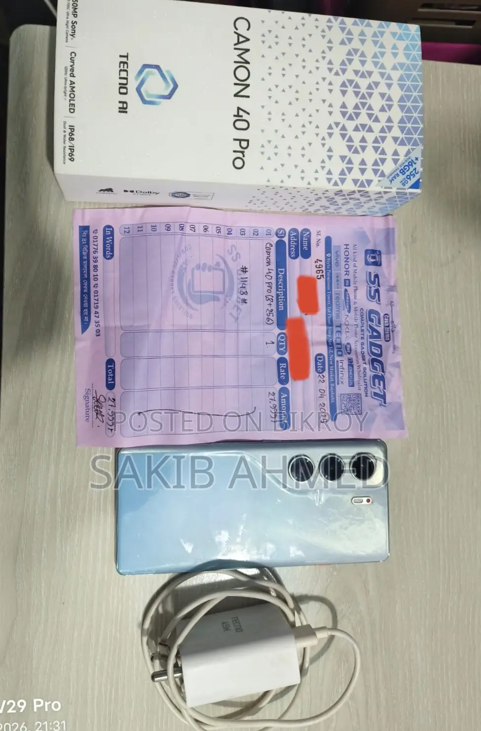 Tecno Cemon 40 Pro . (Used)