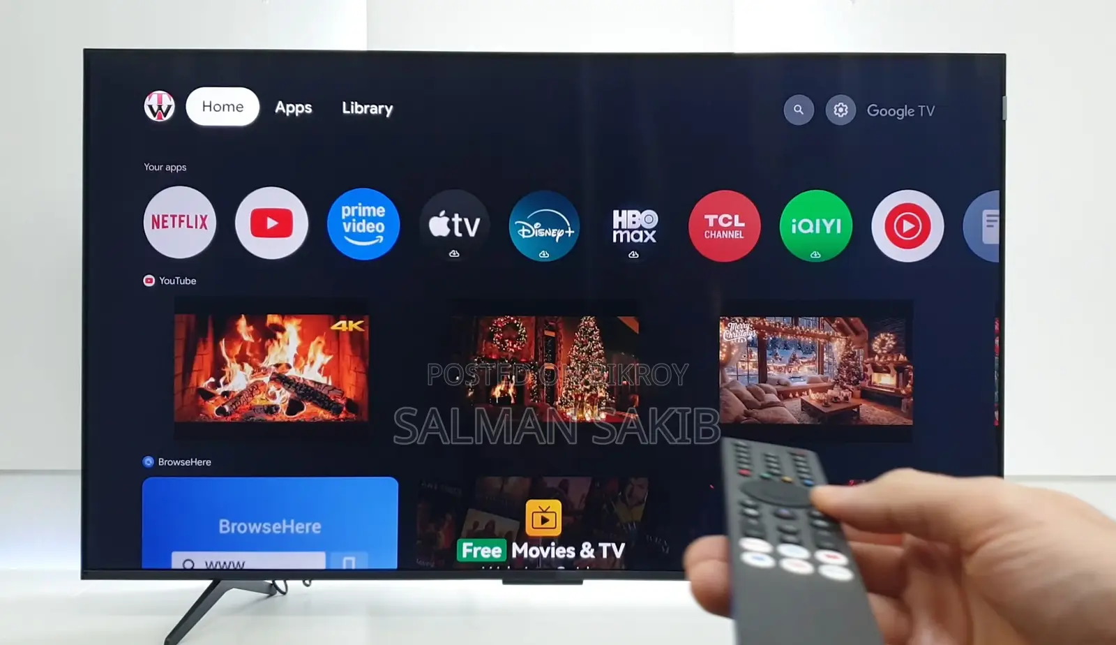 🔥 TCL 43” QLED Smart Google TV (Model: 43P7K)
