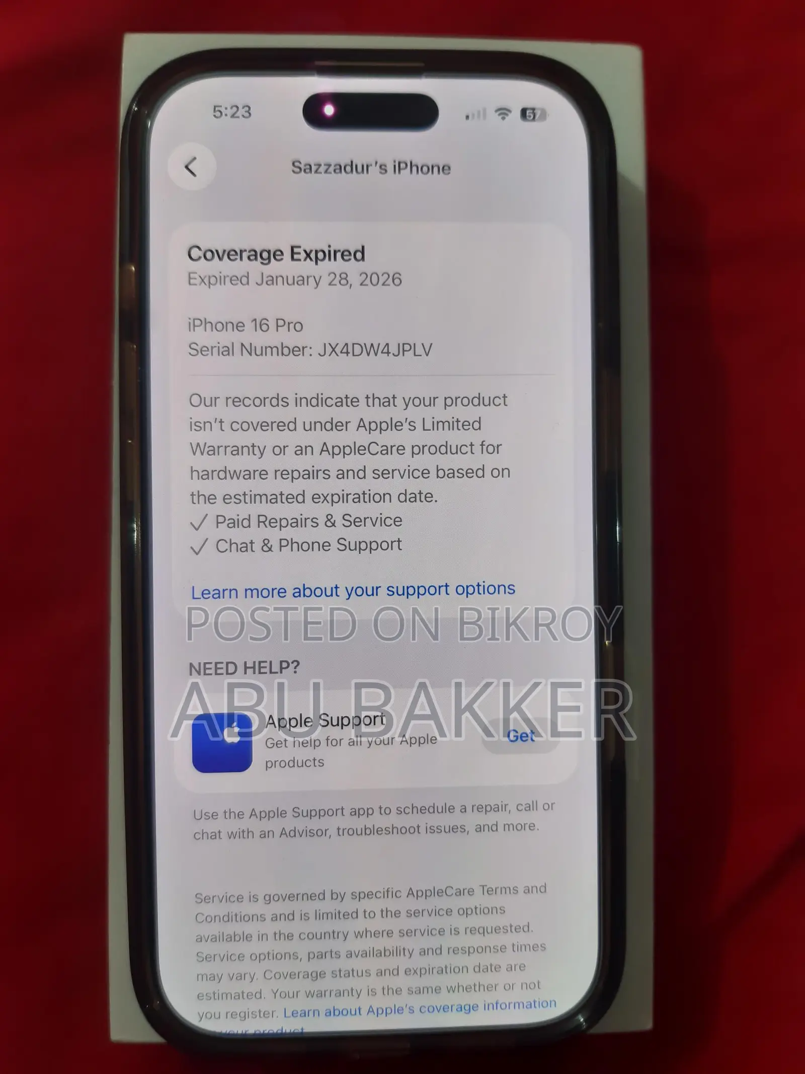 Apple iPhone 16 Pro (Used)