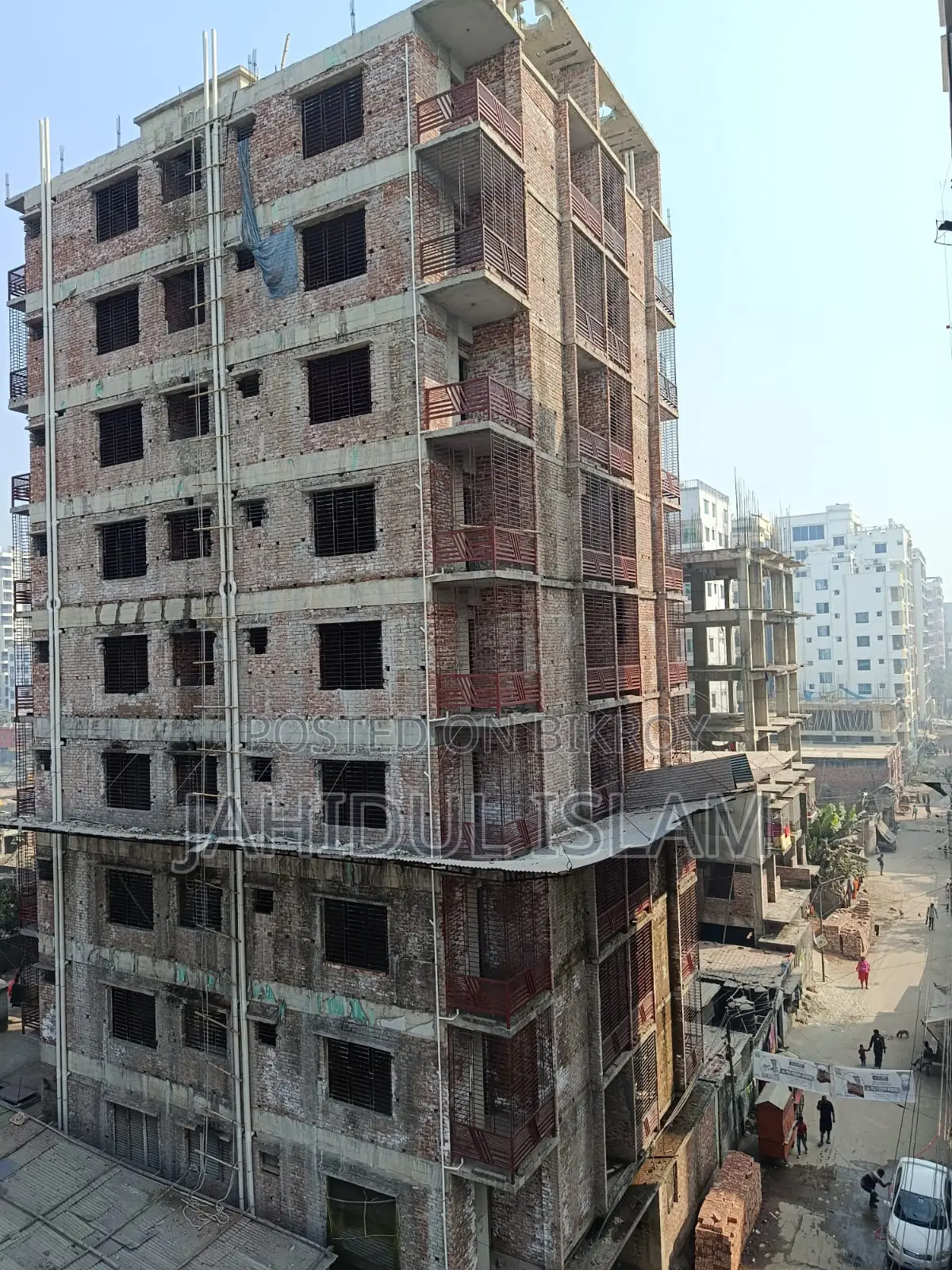 Modern flat under construction with land share for sale.
