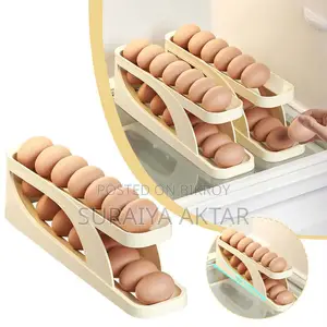 Automatic Roll-down Double-layer Egg Dispenser, Scrolling