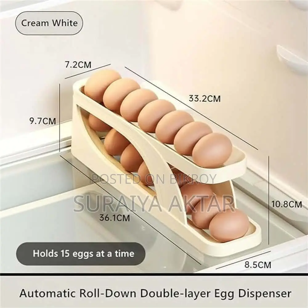 Automatic Roll-down Double-layer Egg Dispenser, Scrolling