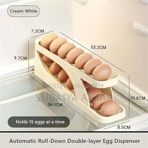 Automatic Roll-down Double-layer Egg Dispenser, Scrolling