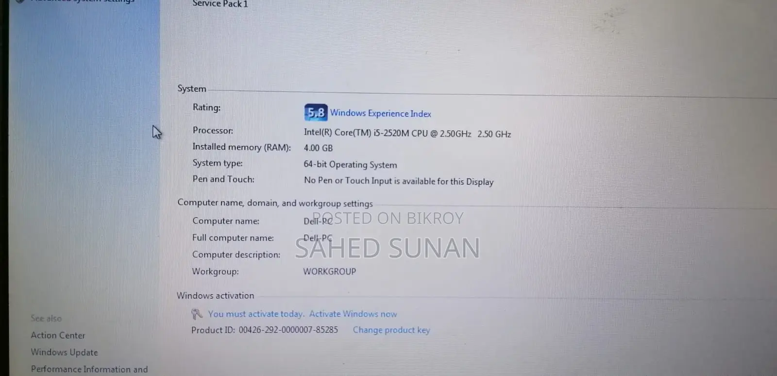 Laptop Dell Vostro 1450 4GB Intel Core i5 HDD 1T
