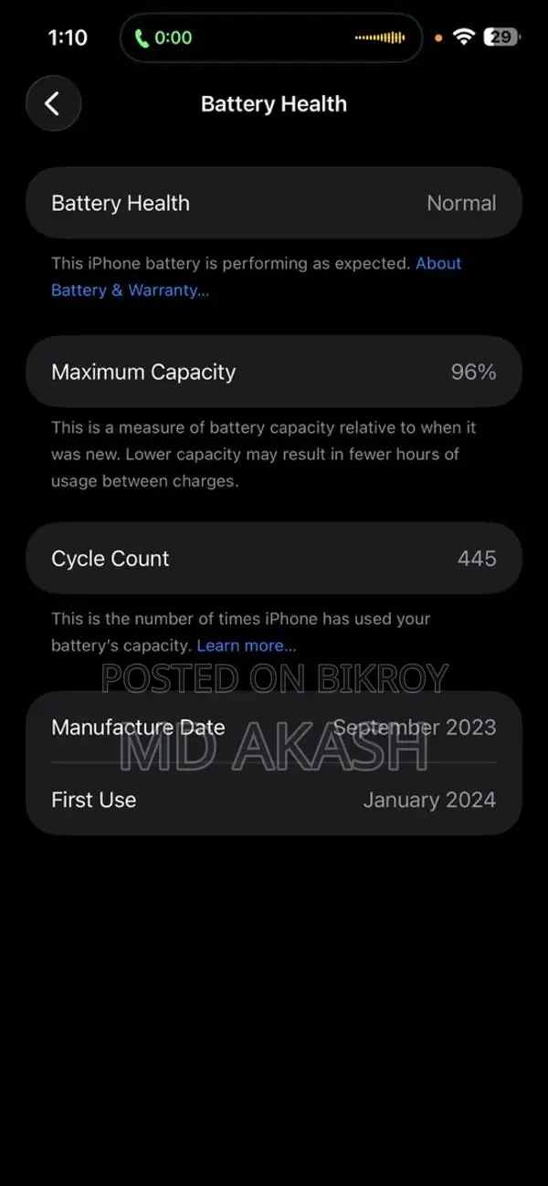 Apple iPhone 15 pro max . (Used)