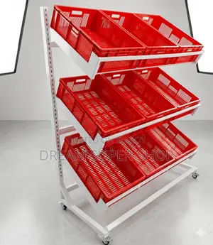 Super Shop Vegetable Rack – 3 Layer Gondola with 9 Baskets | Best Offer