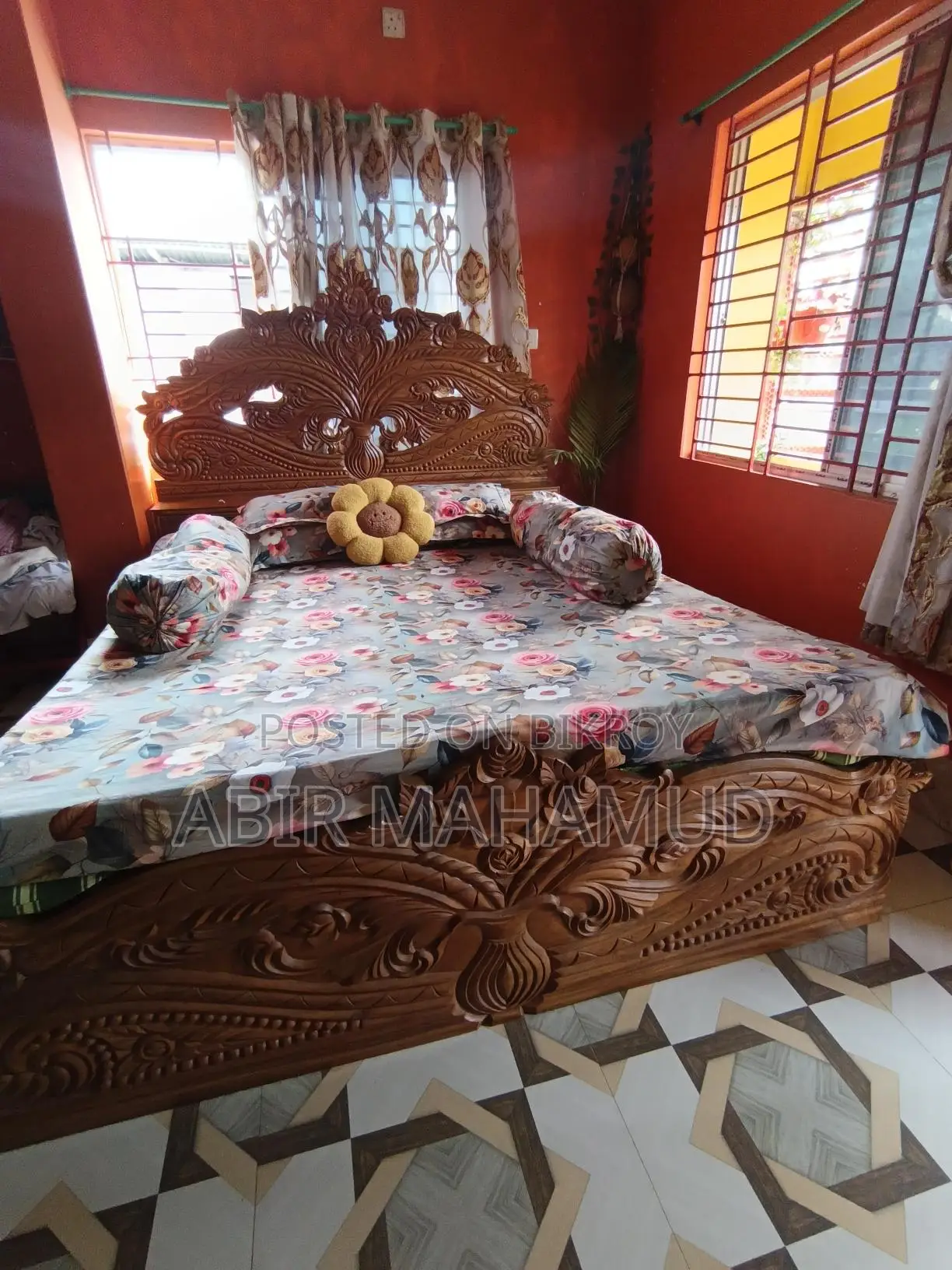সেগুন কাঠের খাট বিক্রি হবে।।