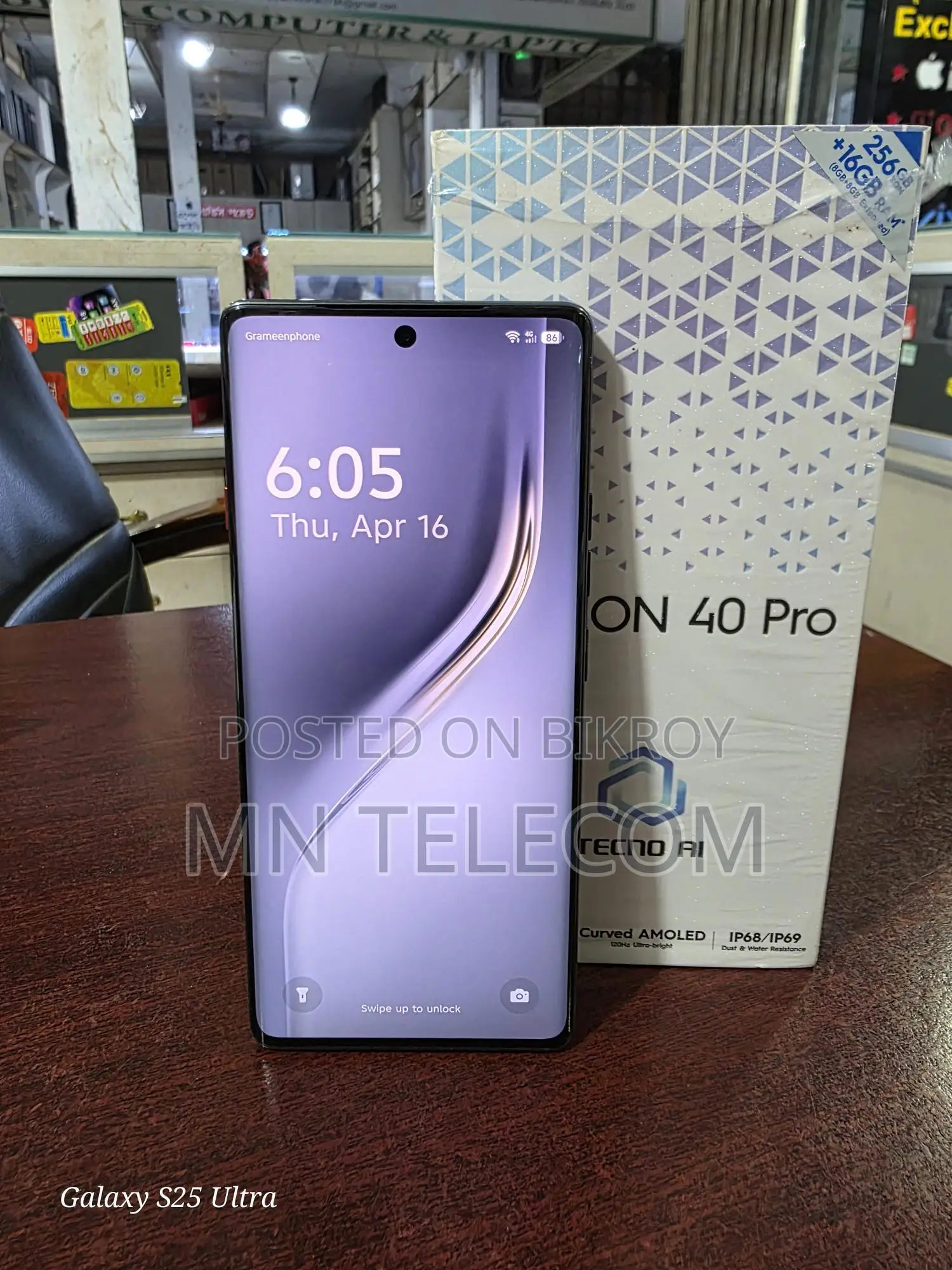 Tecno Camon 40 Pro 8/256 new condition (Used)