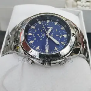 Fossil Original Chronograph Watch – Blue Dial, Stainless Steel Strap