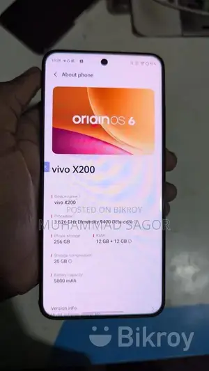 Vivo X200 ram 12 ROM 256 (Used)