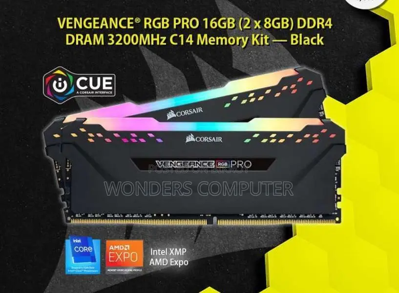 8GB DDR4 Corsair Vengeance RGB Pro 3200MHz Ram 1 Year Warranty