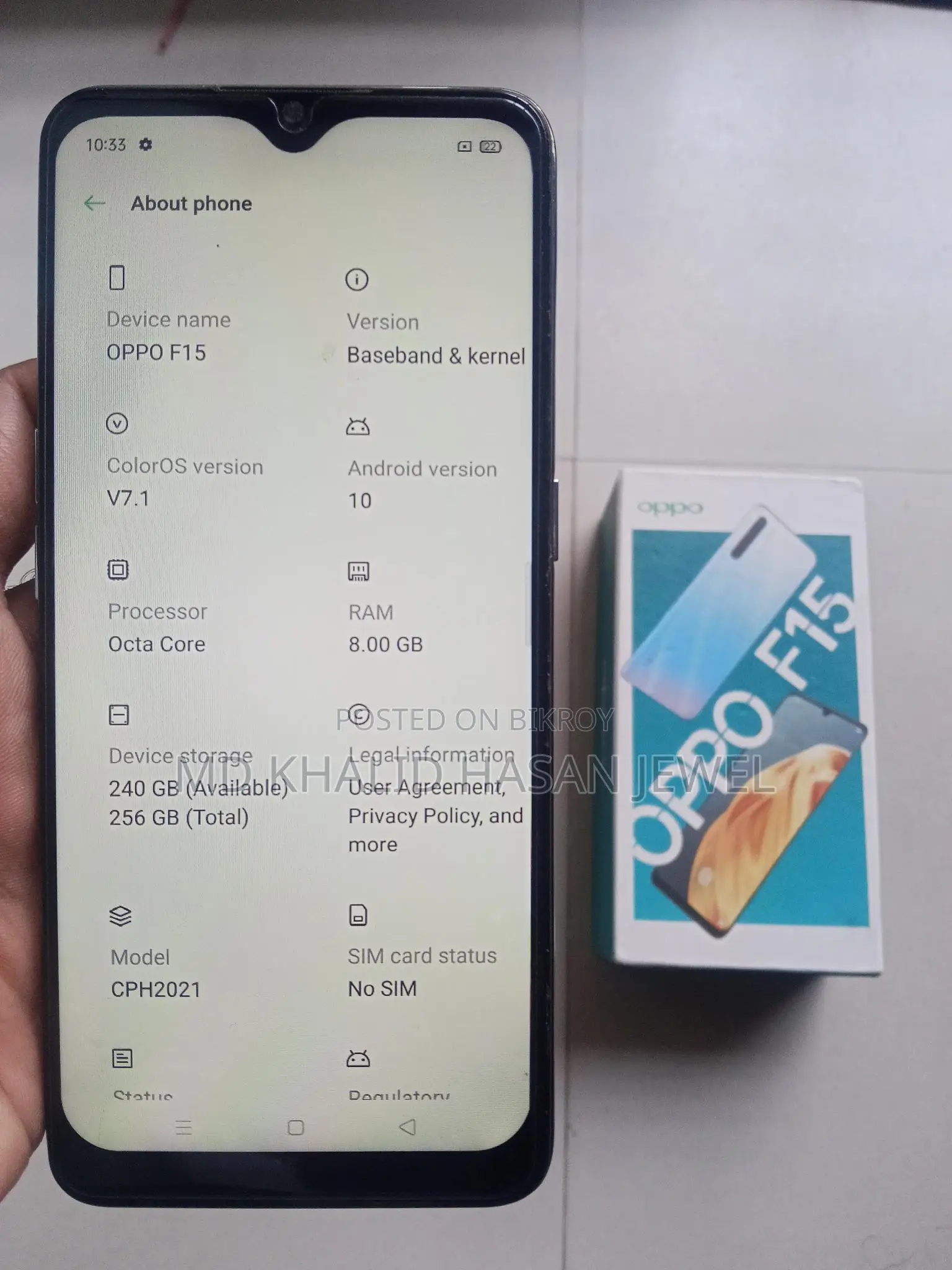 OPPO F15 8/256 (ব্যবহৃত)