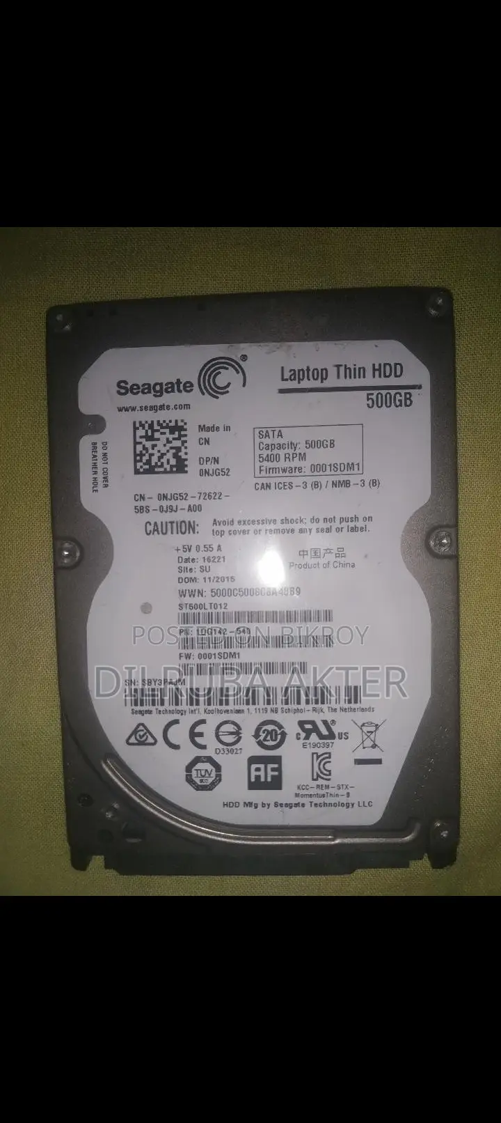 Laptop Thin 500gb Seagate Hard Drive Diskhdd
