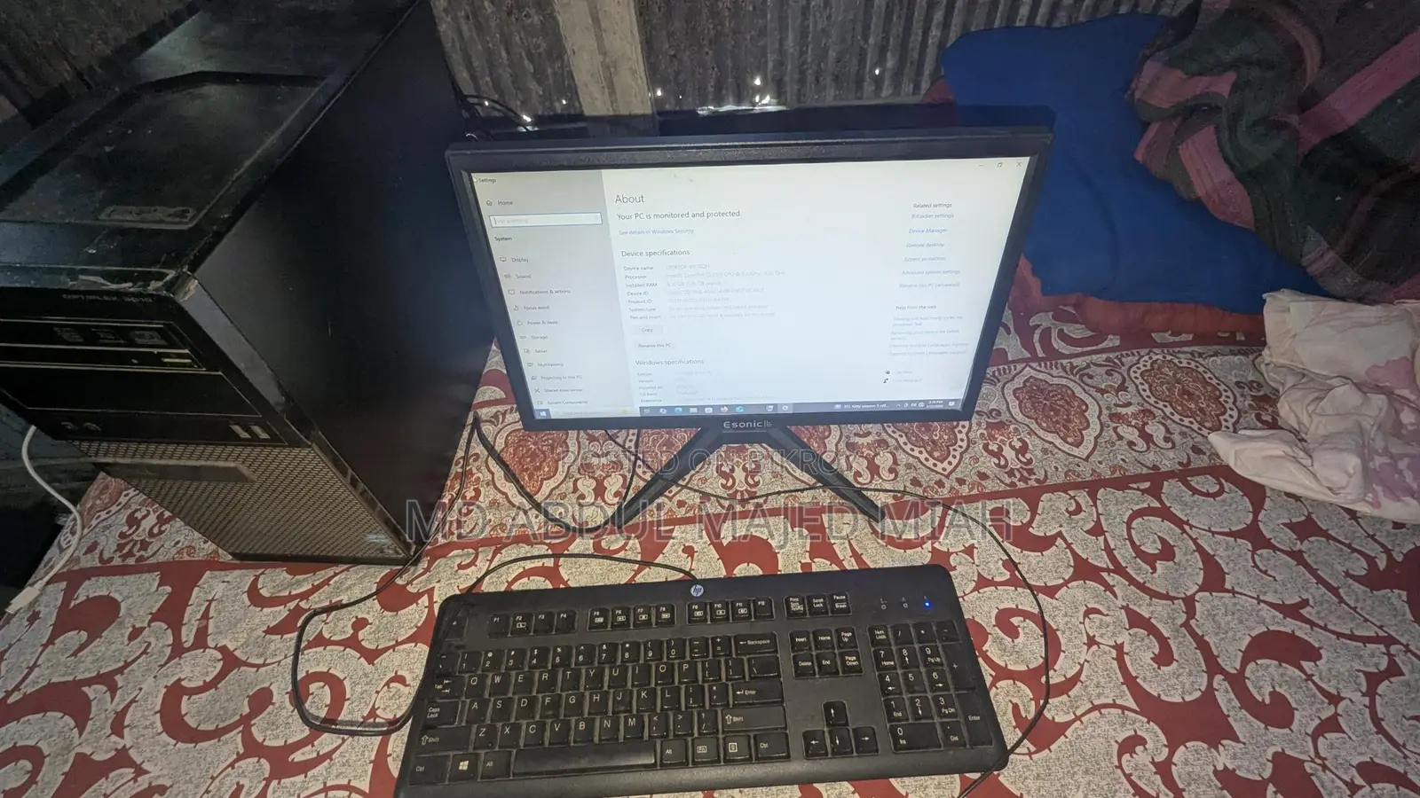 ডেস্কটপ কম্পিউটার i3 প্রসেসর ৬ জিবি র‍্যাম Windows 10