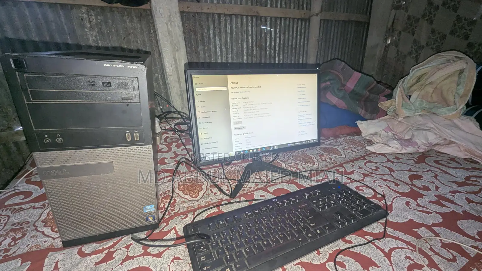 ডেস্কটপ কম্পিউটার i3 প্রসেসর ৬ জিবি র‍্যাম Windows 10