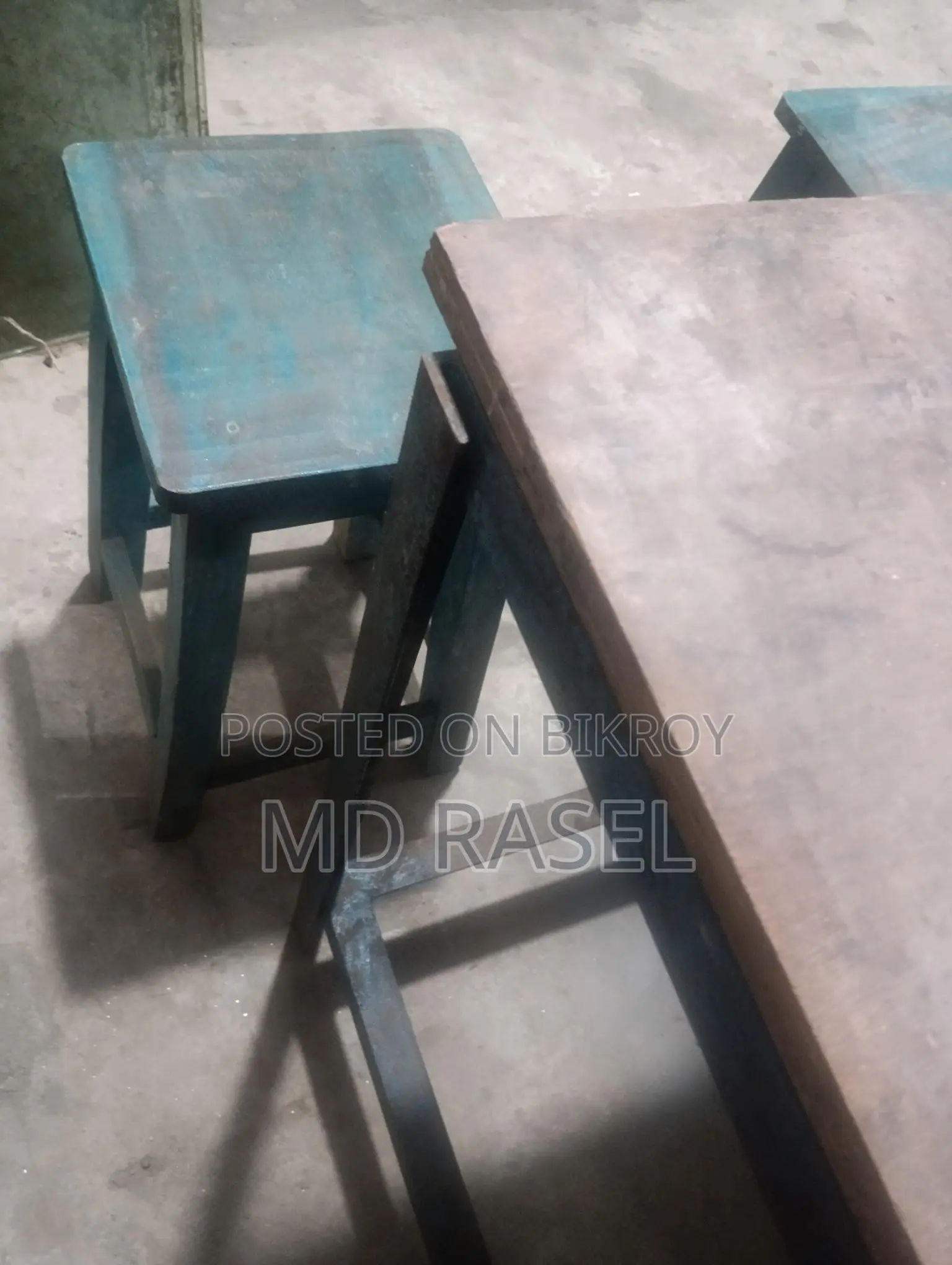 Work Table and Stools for Sale