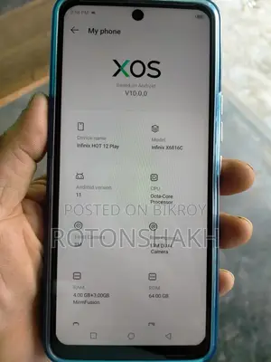 Infinix Hot 12 Play ৪+৩/৬৪ (ব্যবহৃত)