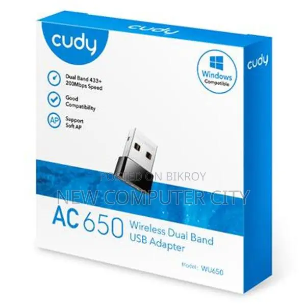 Cudy WU650 650Mbps Wi-Fi Dual Band USB Adapter