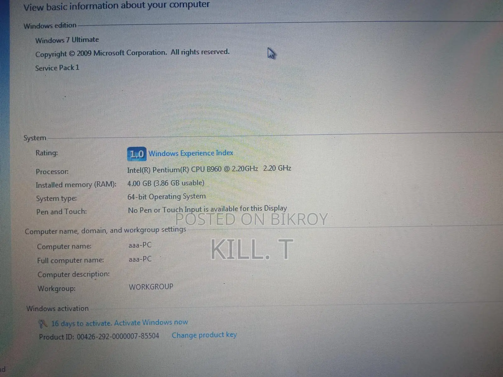 Laptop for sale