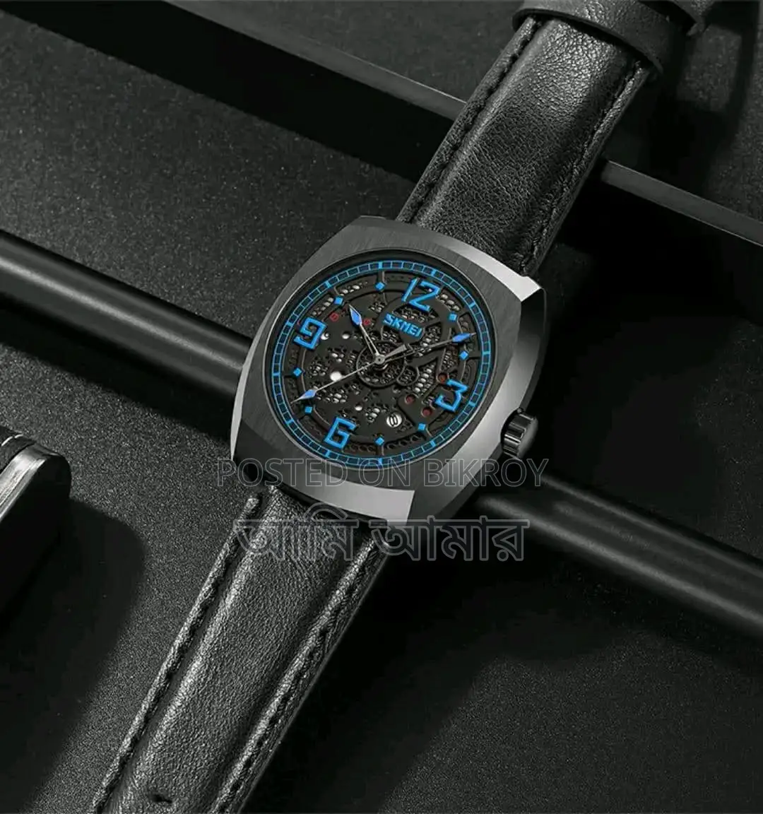 Skmei Blue Skeleton Watch Type: Quartz Battery Operated