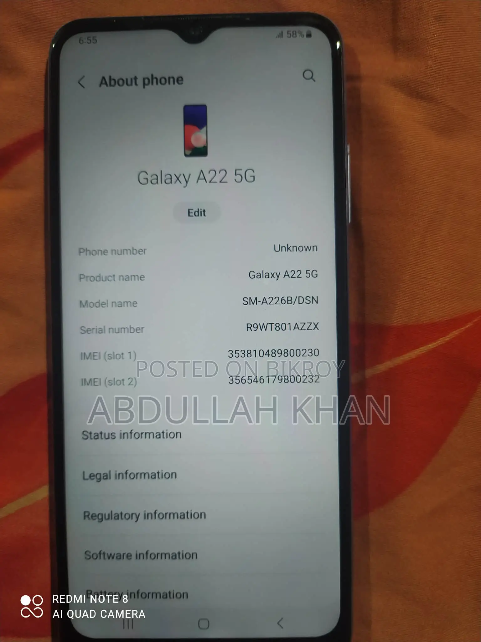 Samsung Galaxy A22 (Used)