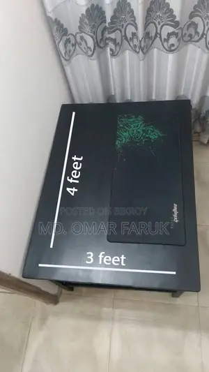 4 Feet / 3 Black Pure Wood Table | No risk of woodworm.