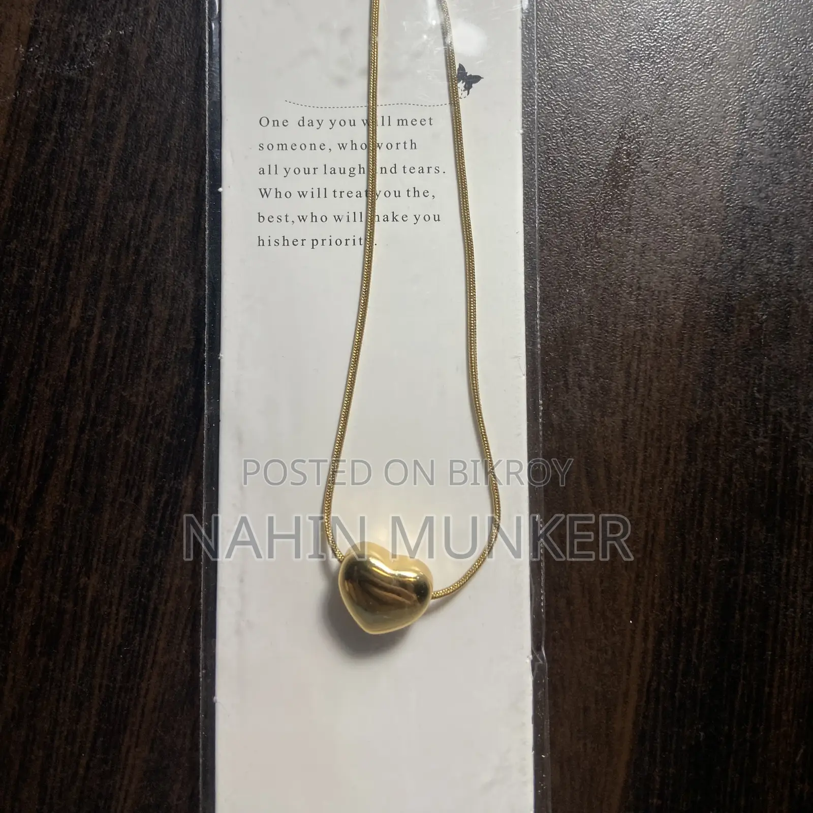 Gold Heart Pendant Necklace Free Home Delivery