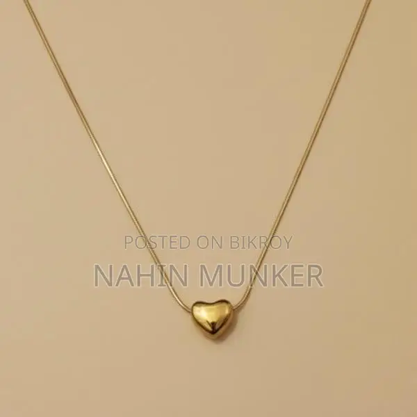 Gold Heart Pendant Necklace Free Home Delivery