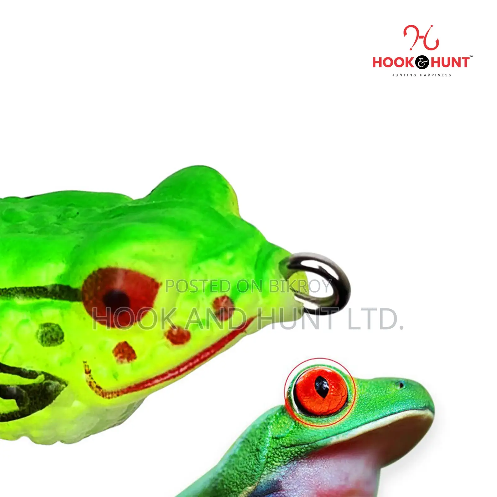01 Pcs Thunder Frog Lure 5g 8g | Double Hook Bait Hunt