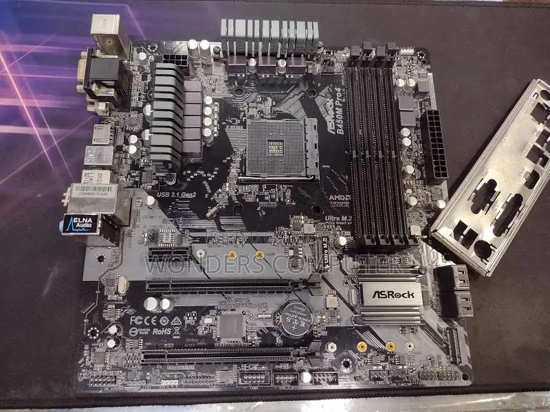 ASRock B450M PRO4 R2.0 AM4 AMD Promontory B450 Micro ATX Motherboard