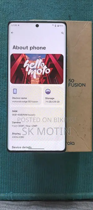 Motorola Edge 50 Fusion 8+128 full box (Used)