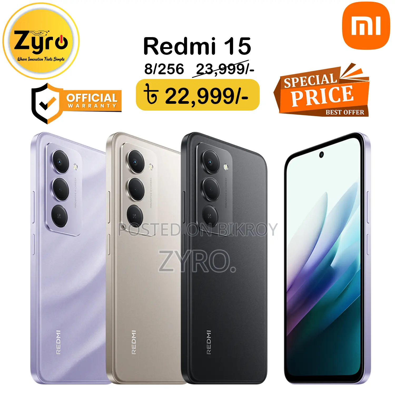 Xiaomi Redmi 15 8GB/256GB - Official (Brand New)