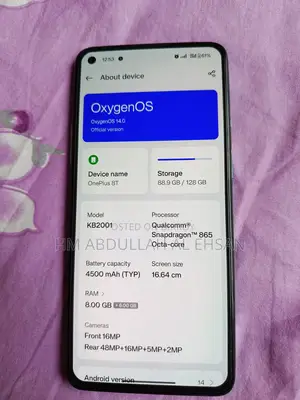 OnePlus 8T 8 GB + 128 (Used)