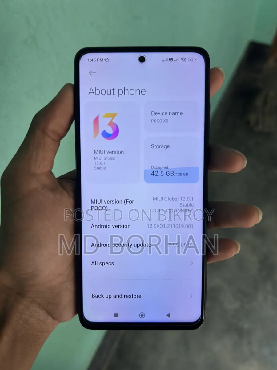 Xiaomi Poco X3 6gb128 (Used)