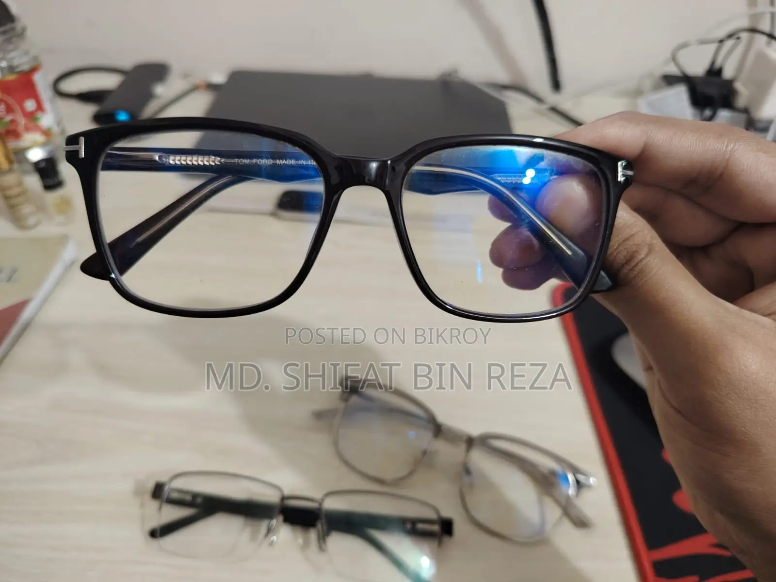 Three Premium Eye Glass Frames with 0.5 Powered Bluecut Lenses