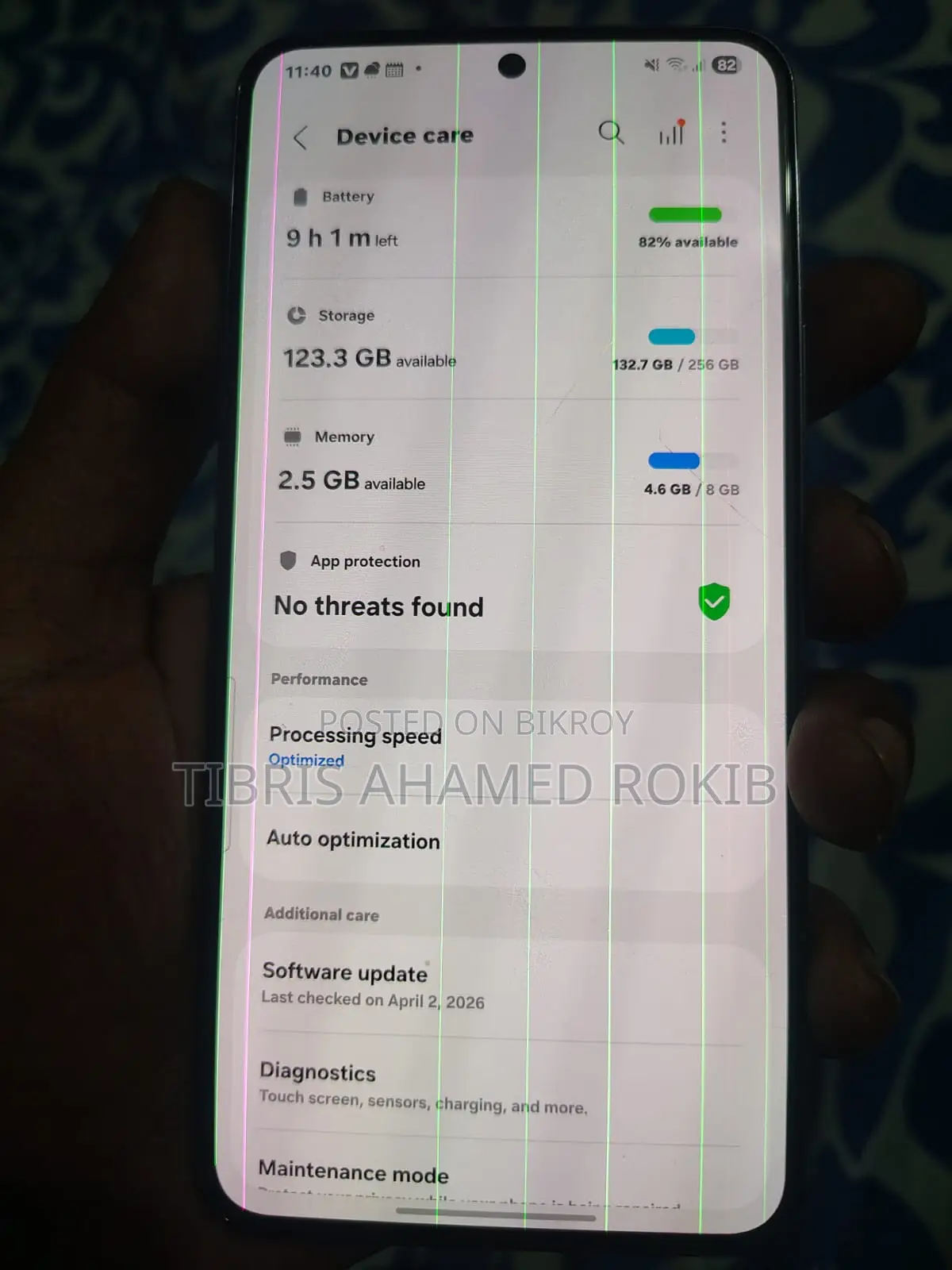 Samsung Galaxy S22 Green line issue (Used)