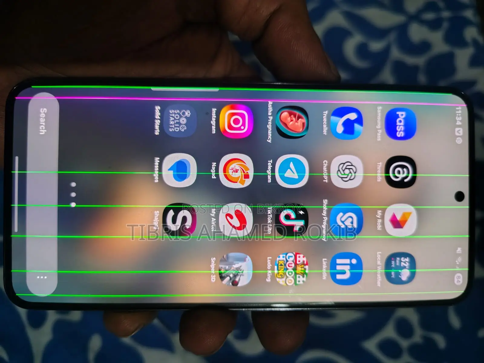 Samsung Galaxy S22 Green line issue (Used)
