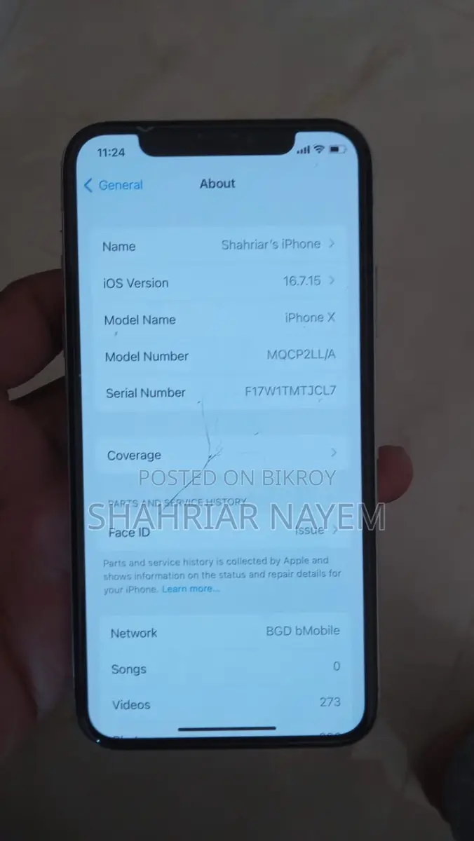 Apple iPhone X 256 GB (Used)