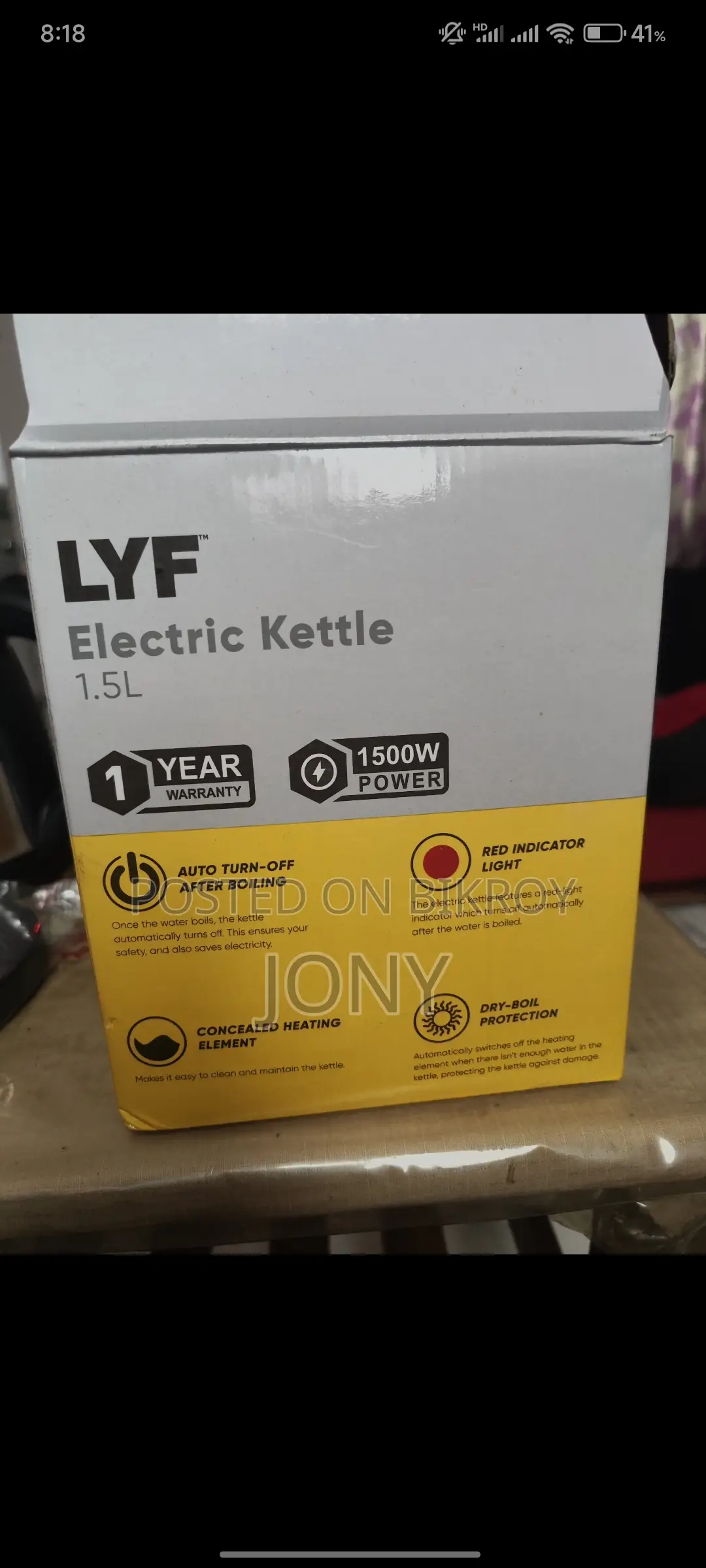 Lyf 1.5l Electric Kettle (Indian)