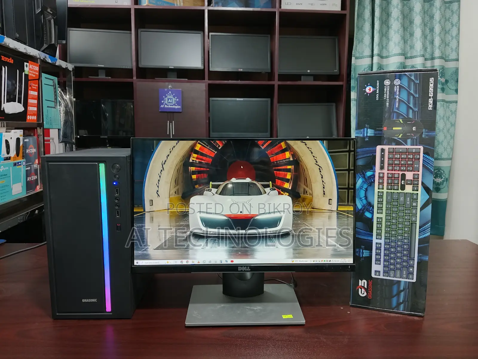 i5 6th Gen Full Fresh Desktop | Dell 22-inch IPS Monitor RGB Casing