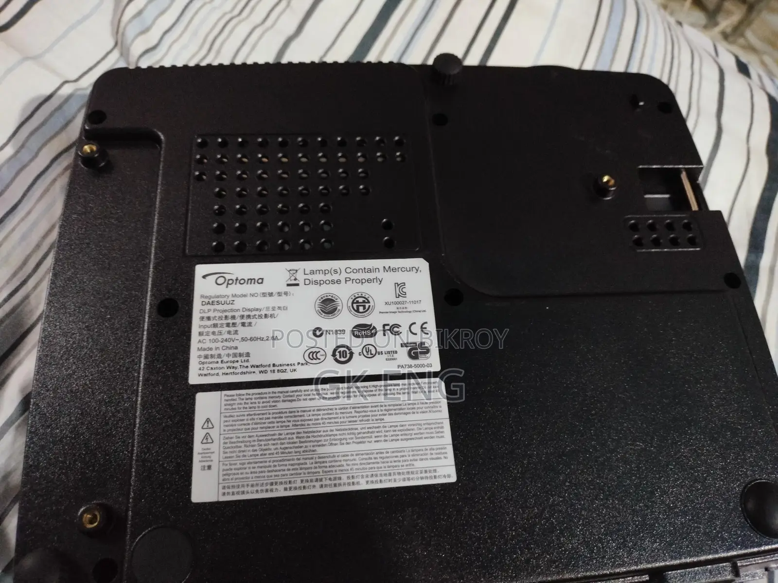 Optoma ES550 DLP Projector 300"