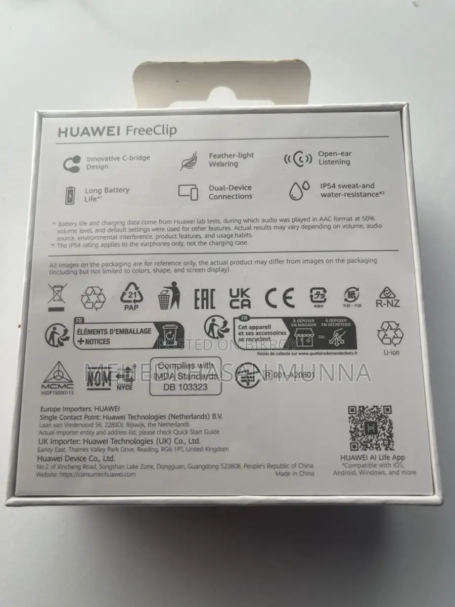 Huawei Free Clip/ Airpods (Brand New)