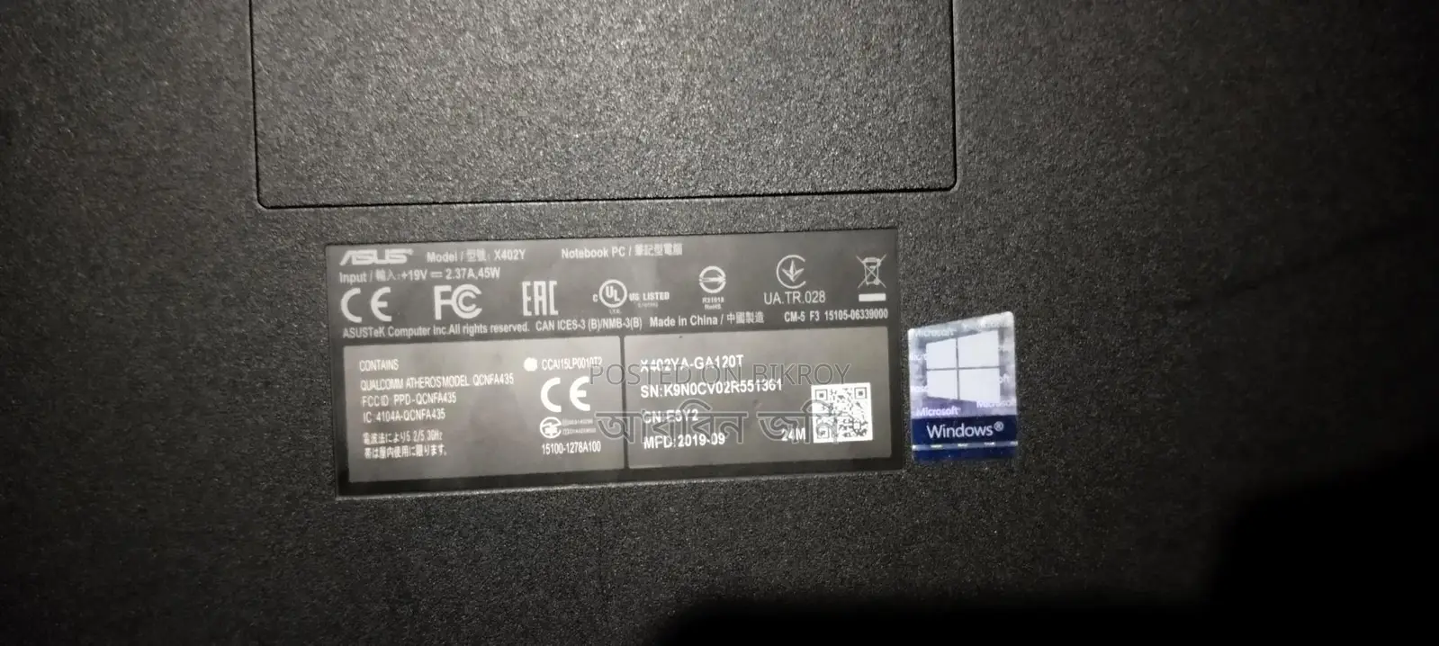 Asus Laptop for sale