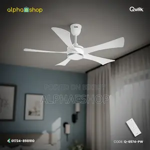 Qulik Falcon 53" Bldc Remote Control Ceiling Fan (Pearl White)