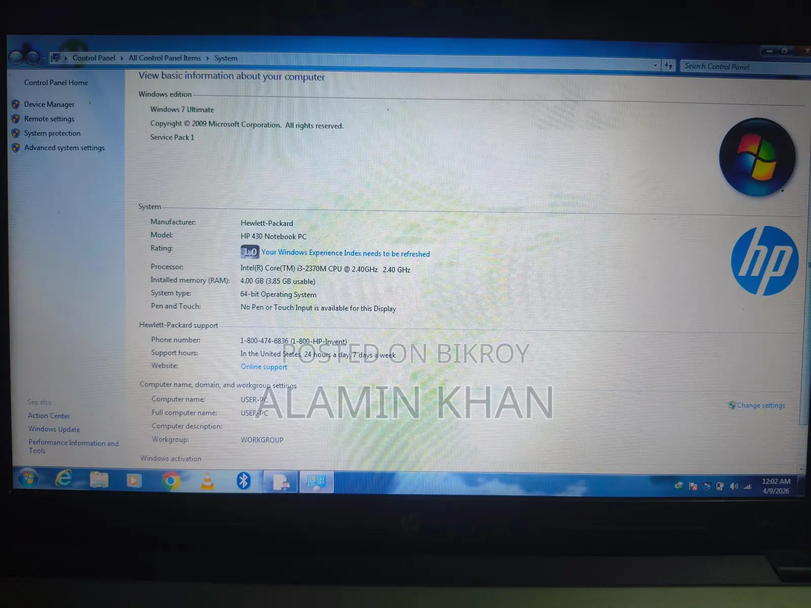 HP Notebook Hp430