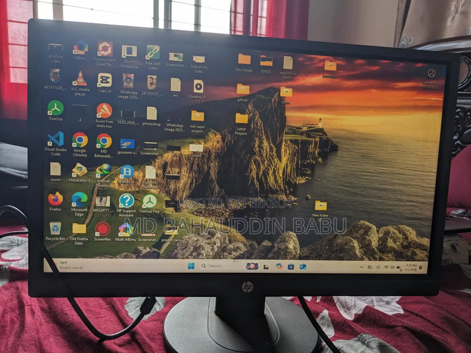 মনিটর HP ২১ ইঞ্চি ফুল ফ্রেশ