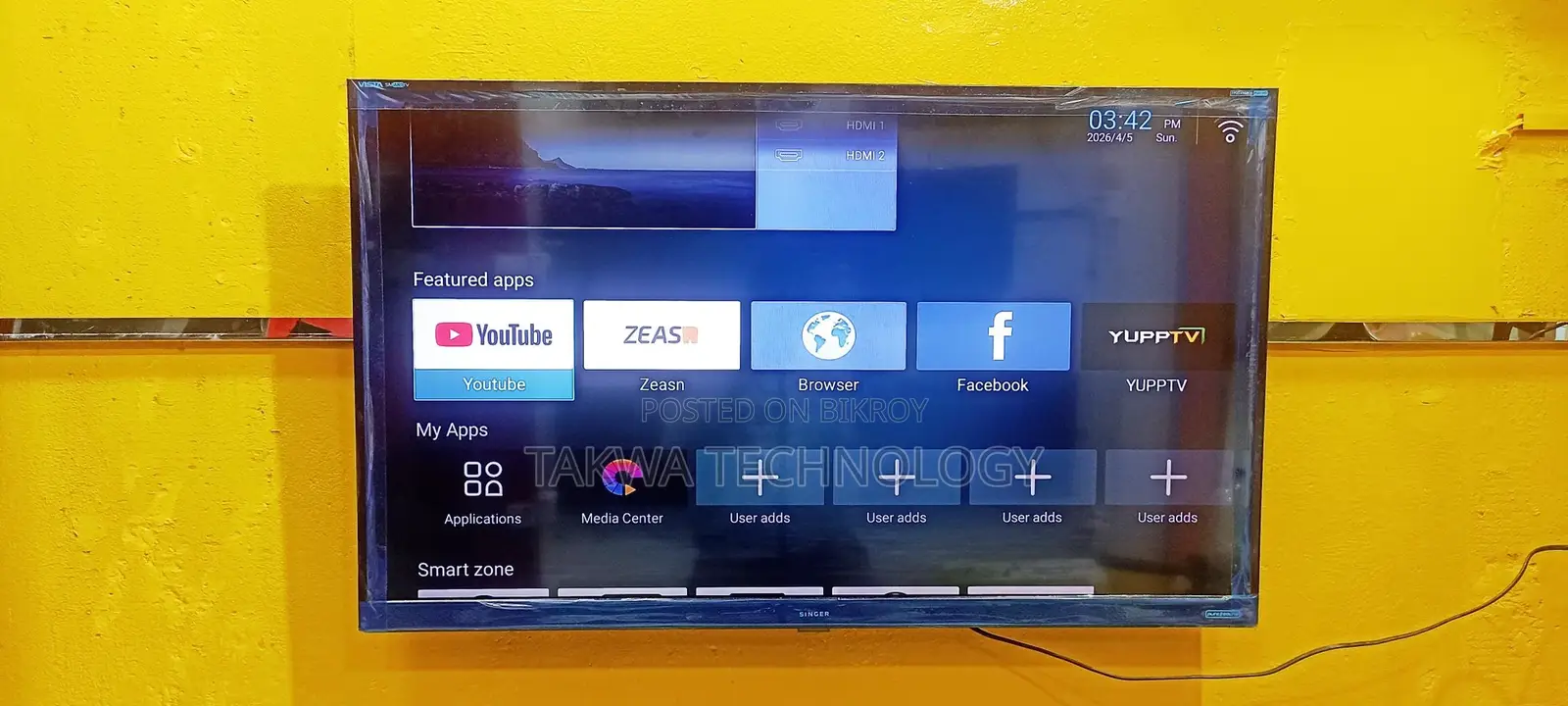 SINGER-43" Inch Smart Dolby Soundbar System Voice Control TV