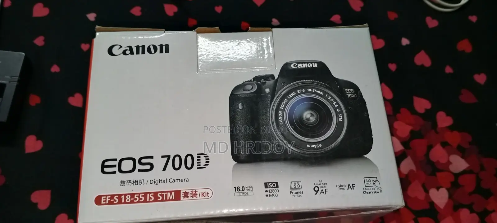 Canon 700d + 55mm F/1.8 (বক্সসহ)